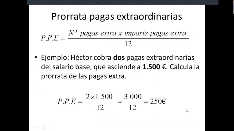 Cálculo de prorrata de pagas extras en el salario diario