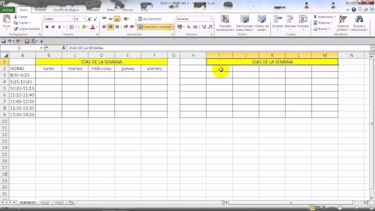 Plantilla de Horarios Semanales en Excel: Optimiza tu Gestión del Tiempo