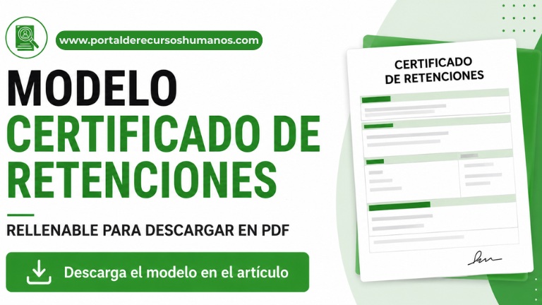 Modelo Certificado de Retenciones rellenable en PDF para descargar y cómo usarlo